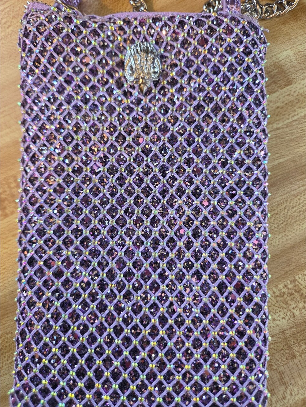 Kurt Geiger NWT Lilac Phone/Card Crossbody & Dustbag - Picture 8 of 10